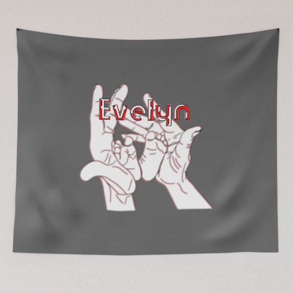 Item preview, Mother Mom holding baby feet in hands name Evelyn designed and sold by 4rpixs.