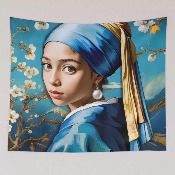Item preview, Dutch Masters Pearl earrings girl Serie A-5 designed and sold by MastersInColor.