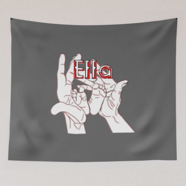 Item preview, Mother Mom holding baby feet in hands name Ella designed and sold by 4rpixs.