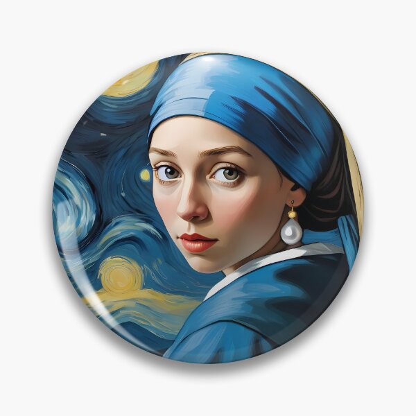 Item preview, Dutch Masters Pearl earrings girl Serie A-4 designed and sold by MastersInColor.