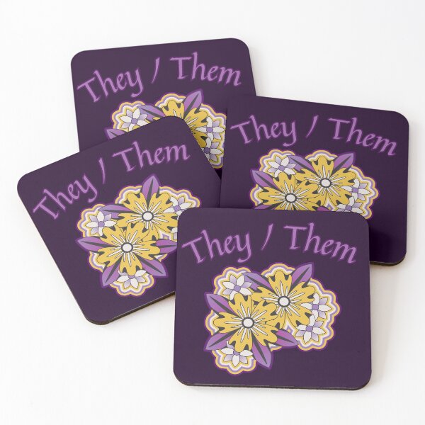 Item preview, They / Them - LGBTQIA+ Support, Nonbinary Pronouns designed and sold by SuchWowDesign.
