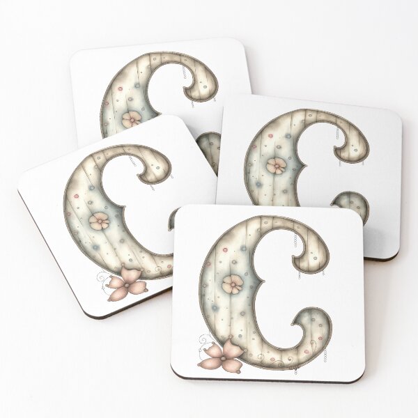 Item preview, Fancy Fantasy Letter C Grunge Style Monogram designed and sold by FernLiz.