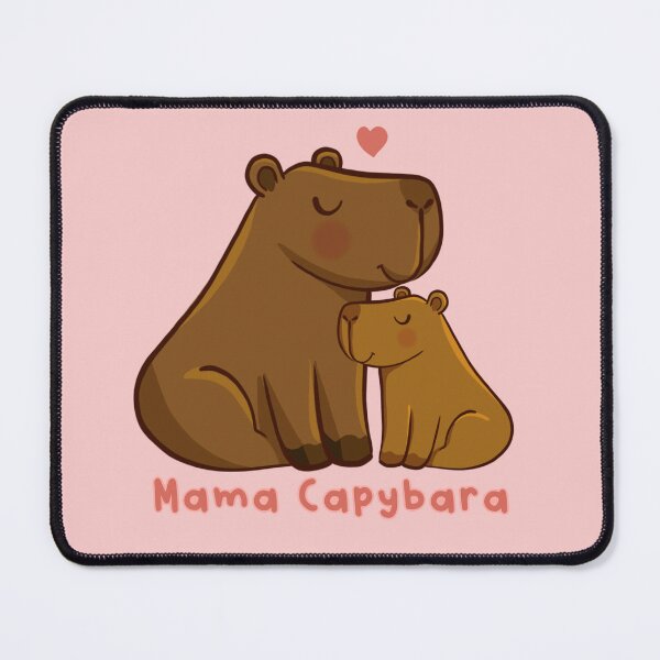 Item preview, Mama Capybara and baby Cute Capybara family designed and sold by camilacarvalho.