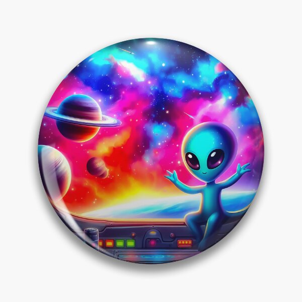 Item preview, Blue Baby Alien- Greetings from the orbit  designed and sold by TheLandsOfMagic.