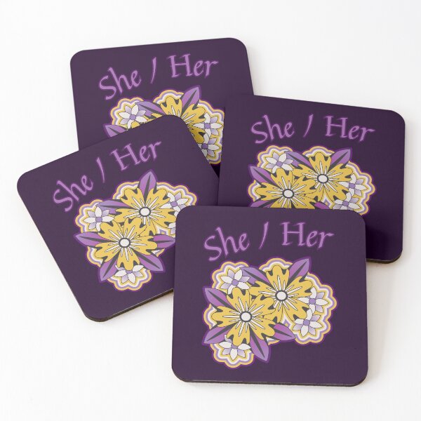 Item preview, She / Her - LGBTQIA+ Support, Pronouns designed and sold by SuchWowDesign.
