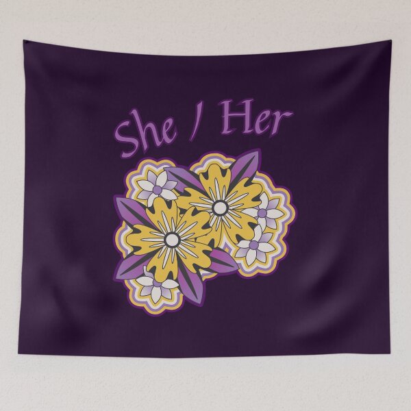 Item preview, She / Her - LGBTQIA+ Support, Pronouns designed and sold by SuchWowDesign.