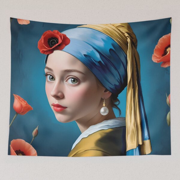 Item preview, Dutch Masters Pearl earrings girl Serie A-2 designed and sold by MastersInColor.