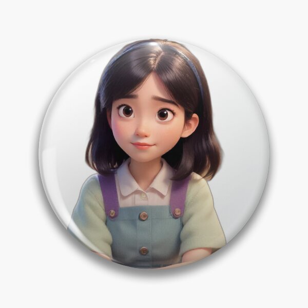 Item preview, Charming Animated Girl in Overalls designed and sold by Wannaprasert.