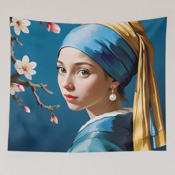 Item preview, Dutch Masters Pearl earrings girl Serie A-1 designed and sold by MastersInColor.