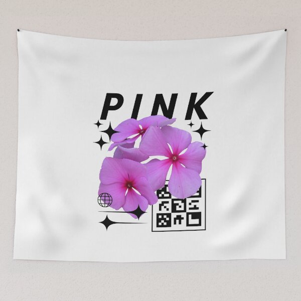Item preview, Pink Flowers with Black Text designed and sold by AveryZi.