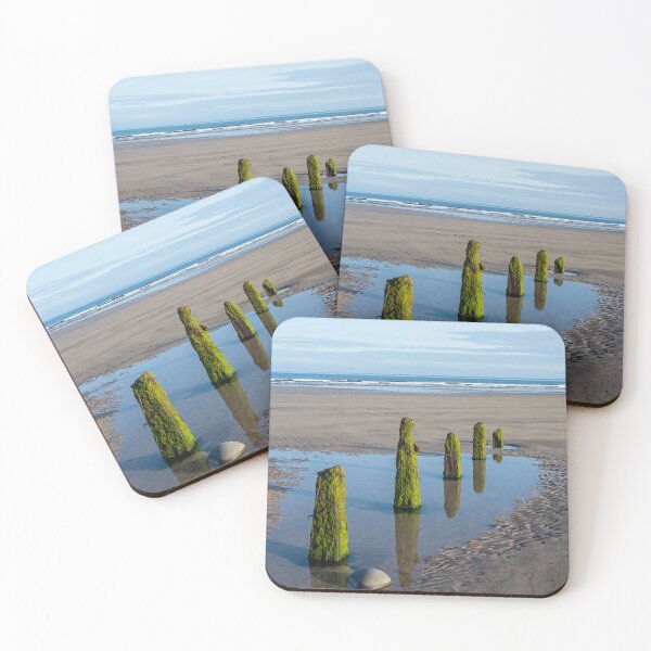 Item preview, Moss-covered Beach Groynes at Westward Ho designed and sold by twymanphoto.