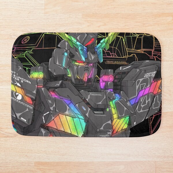 Item preview, Black and Rainbow Unicorn Gundam Design | Unique Anime Artwork designed and sold by deveerei.