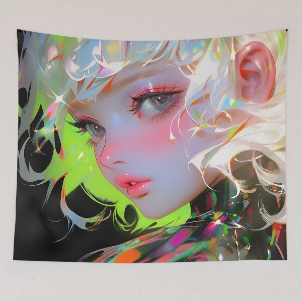 Item preview, Luminescent Glossy Anime Girl designed and sold by bubblegoth.