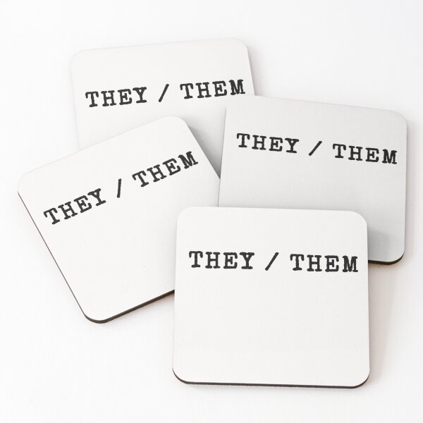 Item preview, They / Them - LGBTQIA+ Support, Nonbinary Pronouns designed and sold by SuchWowDesign.