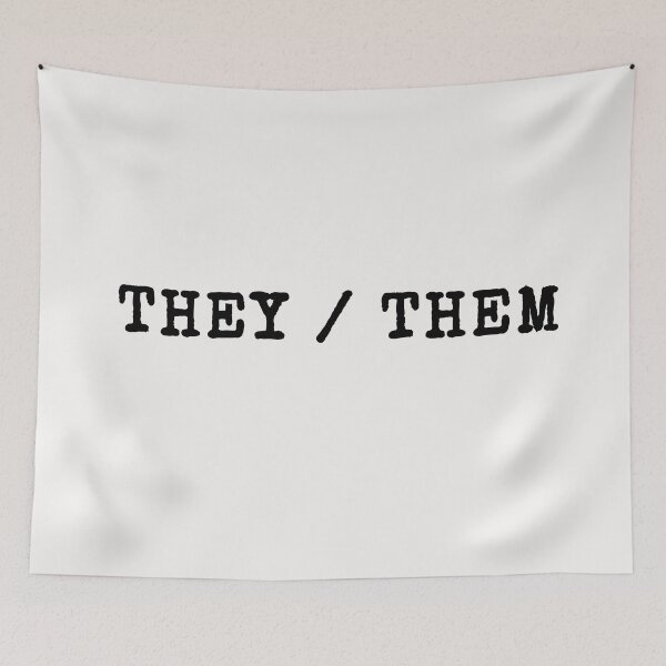 Item preview, They / Them - LGBTQIA+ Support, Nonbinary Pronouns designed and sold by SuchWowDesign.