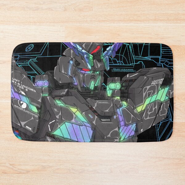 Item preview, Black and Cool Pastel Unicorn Gundam Design | Unique Anime Artwork designed and sold by deveerei.
