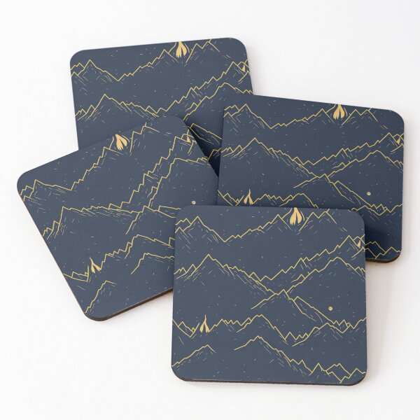 Item preview, Golden Peaks at Night designed and sold by Daniel Haddad.