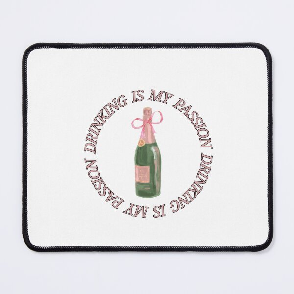 Item preview, Drinking is my passion coquette style print designed and sold by Ecartofficial.
