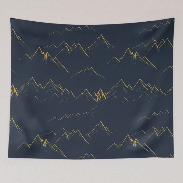Item preview, Erupting Nighttime Mountains designed and sold by Daniel Haddad.