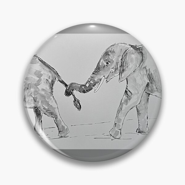 Item preview, elephants hold hands designed and sold by acrylicsandink.
