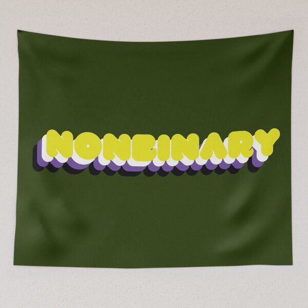 Item preview, NONBINARY - LGBTQIA+ Support designed and sold by SuchWowDesign.
