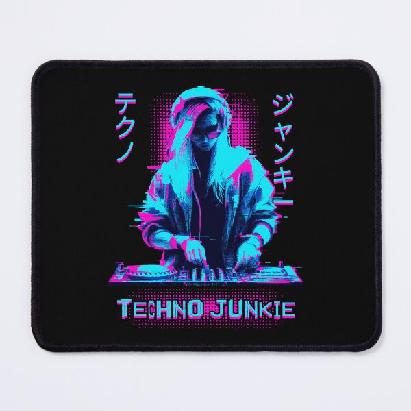 Item preview, Techno Junkie - Rave DJ Music - Turntable Life designed and sold by Urban-Alien.