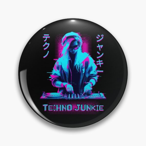 Item preview, Techno Junkie - Rave DJ Music - Turntable Life designed and sold by Urban-Alien.