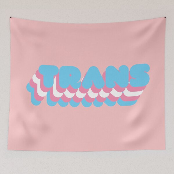 Item preview, TRANS - LGBTQIA+ Support, Trans Flag Colors designed and sold by SuchWowDesign.
