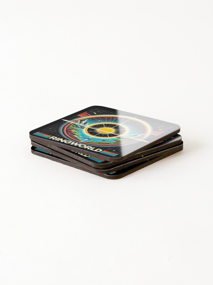 Thumbnail 4 of 5, Coasters (Set of 4), RINGWORLD - RINGWORLD designed and sold by Random-Reality.