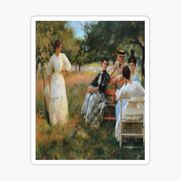 In the Orchard-Edmund Charles Tarbell Sticker