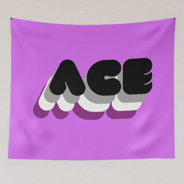 Item preview, ACE - LGBTQIA+ Support, Asexual Flag Colors designed and sold by SuchWowDesign.