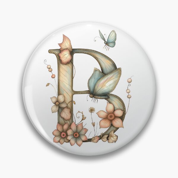 Item preview, Fantasy Letter B, Grunge Style, Monogram, Watercolors designed and sold by FernLiz.