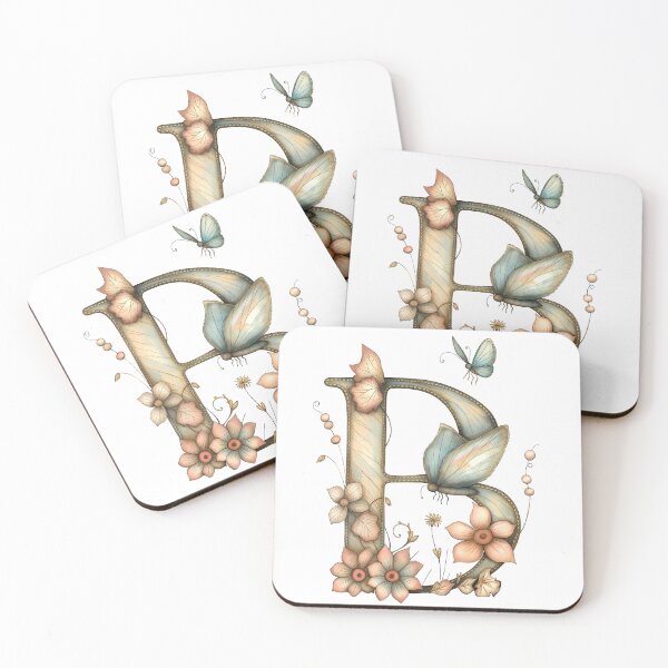 Item preview, Fantasy Letter B, Grunge Style, Monogram, Watercolors designed and sold by FernLiz.