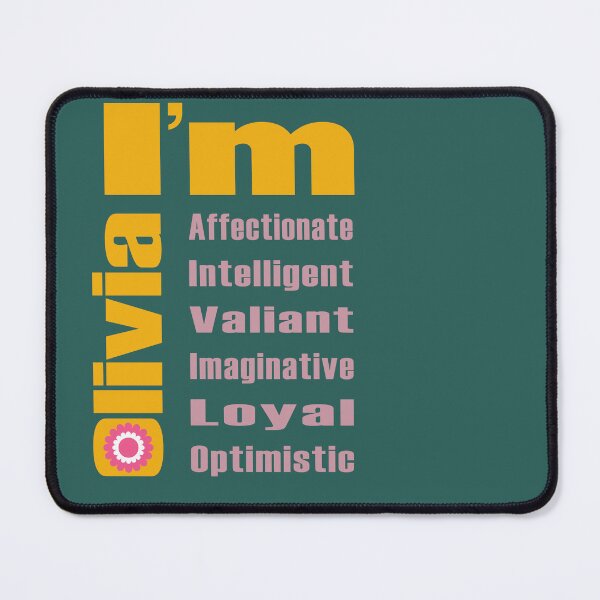 Item preview, Olivia: Name Design with Positive Adjectives - Fresh Color Update designed and sold by JohanSD.