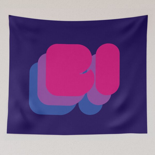 Item preview, BI - LGBTQIA+ Support, Bisexual Flag Colors designed and sold by SuchWowDesign.