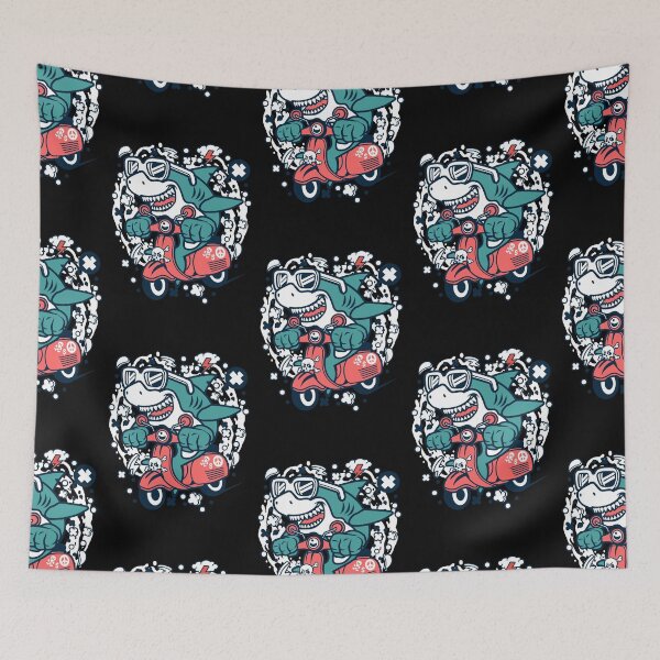 Item preview, shark scooterist designed and sold by ManikRaja.