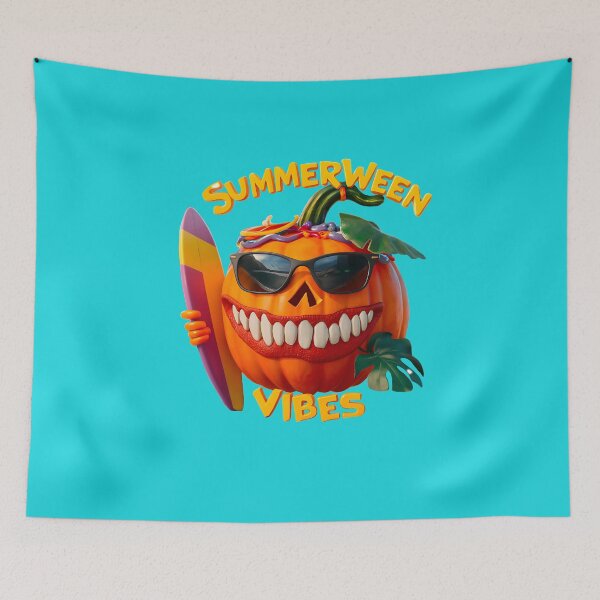 Item preview, Summerween Vibes Spooky Summer Pumpkin designed and sold by box-artshop.