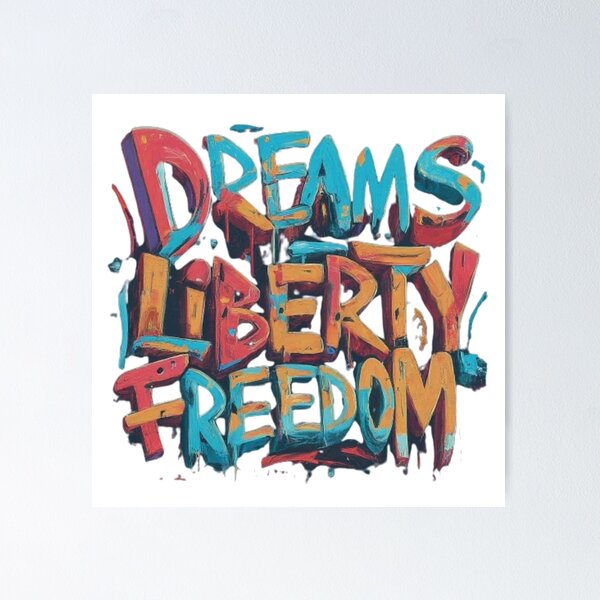 Item preview, Dreams Liberty Freedom designed and sold by artistmagicshop.