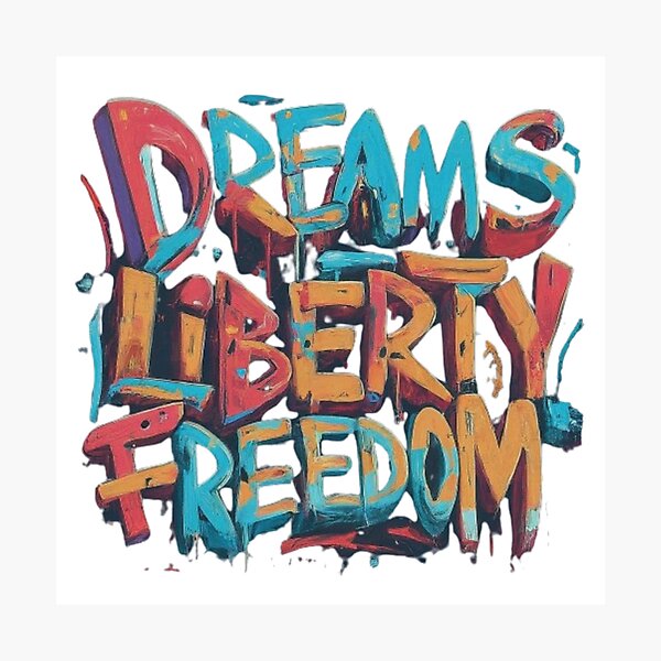 Item preview, Dreams Liberty Freedom designed and sold by artistmagicshop.