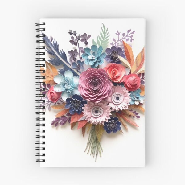 Item preview, Stunning Digital Paper Flower Art-Elegant Bouquet with Vibrant Colors designed and sold by Gemini Maison Print.