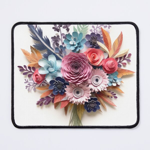 Item preview, Stunning Digital Paper Flower Art-Elegant Bouquet with Vibrant Colors designed and sold by Gemini Maison Print.