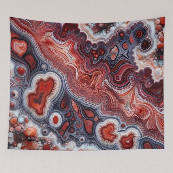 Item preview, Amazing Jasper Red Pattern: A Bold and Elegant Fabric Design designed and sold by Rui Fernandes.