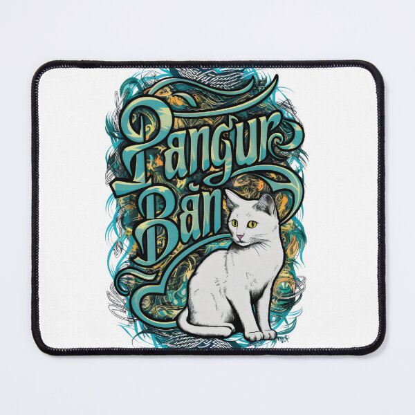 Item preview, Pangur Bán White Cat Celtic Irish Poem designed and sold by CELTIC-DESIGNS.