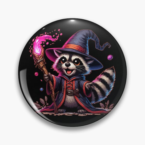 Item preview, Kawaii Raccoon Wizard designed and sold by TomFrontierArt.