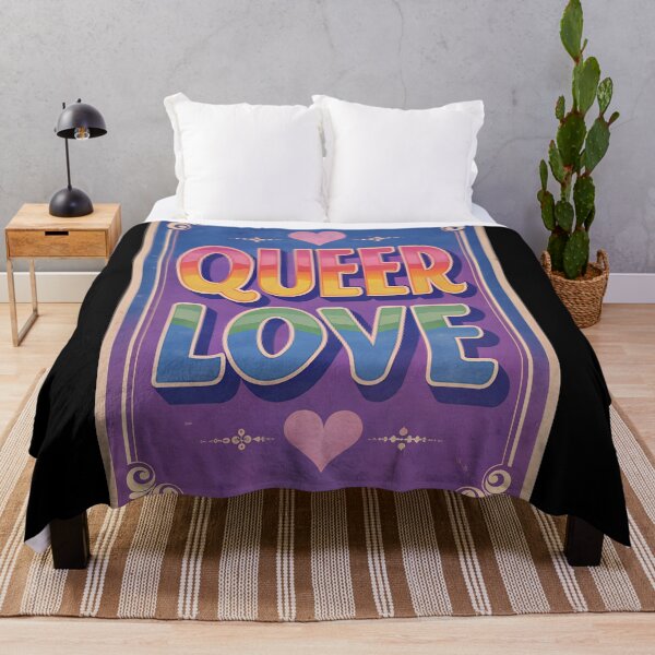 Aperçu de l'œuvre Affiche vintage d’amour queer créée et vendue par PrideFlagMerch.