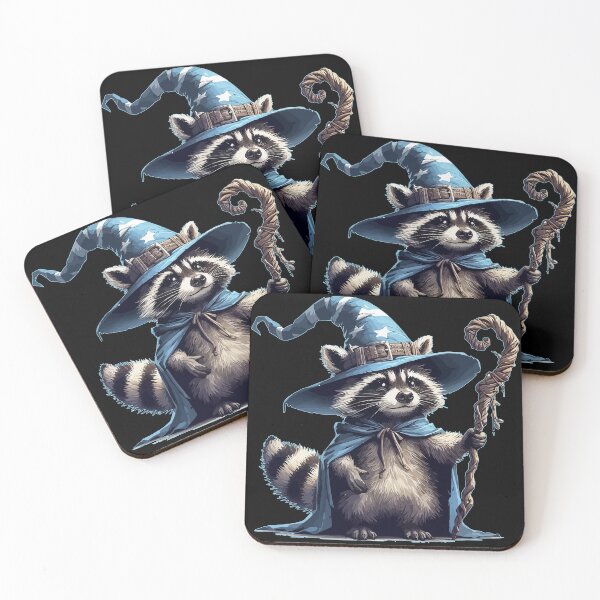 Item preview, Funny Raccoon Wizard Fantasy designed and sold by TomFrontierArt.