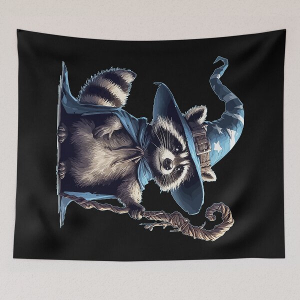 Item preview, Funny Raccoon Wizard Fantasy designed and sold by TomFrontierArt.