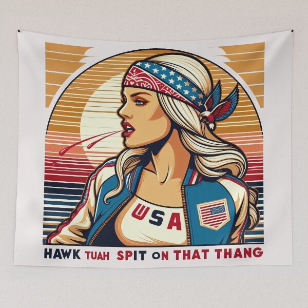 Item preview, hawk tuah spit in that thang meme designed and sold by zoughlal.