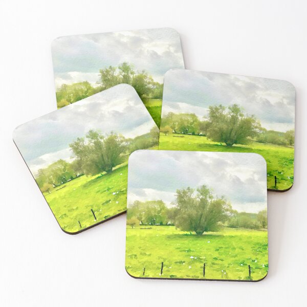 Item preview, Ironwood tree in a field in Burgundy  designed and sold by ricoflinn.