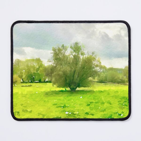 Item preview, Ironwood tree in a field in Burgundy designed and sold by ricoflinn.